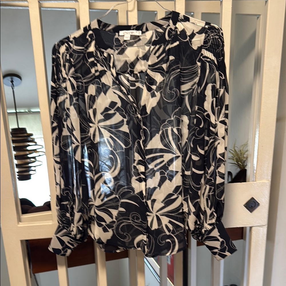 Elegant Navy and White Women's Top